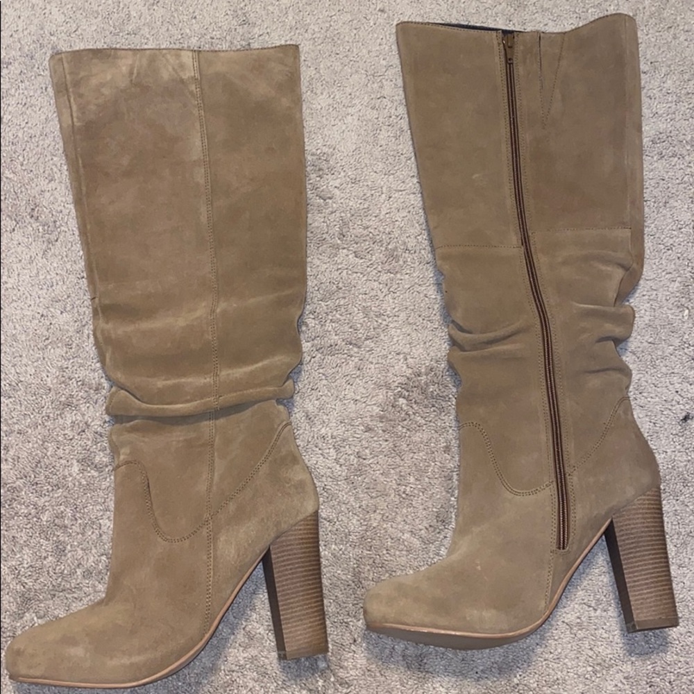 Sole Diva suede knee high boots